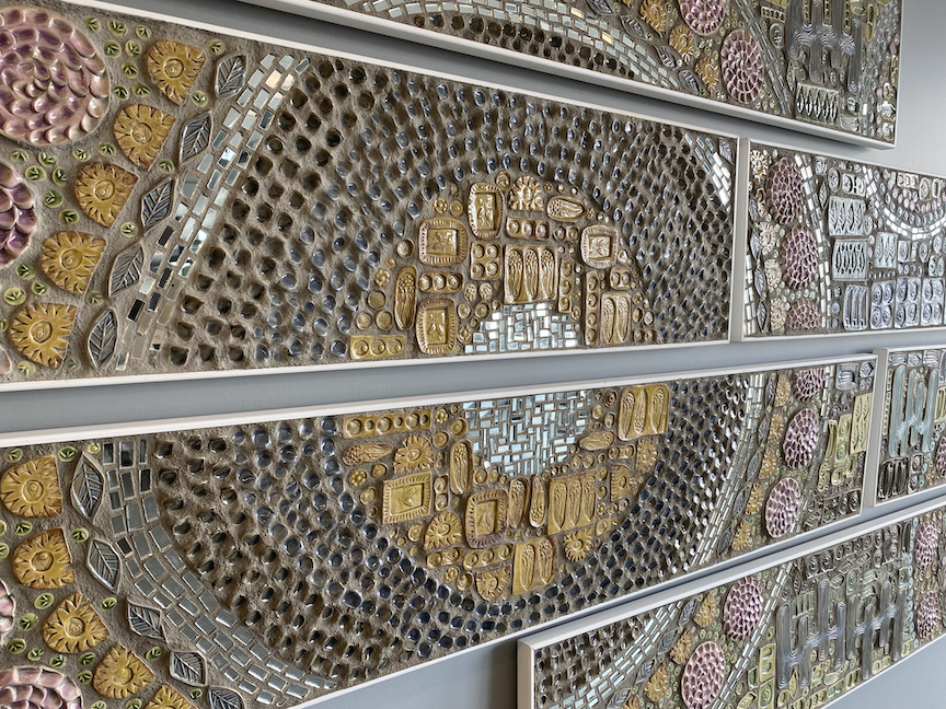 Temporal Nexus ceramic and mirror mosaic